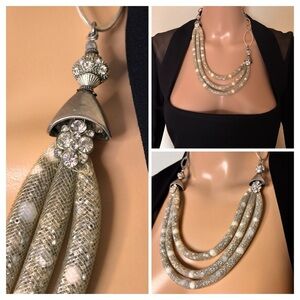 RARE! Rita D Statement Mesh Tube Choker Necklace